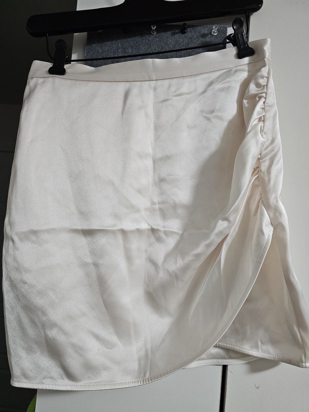 Aritzia Cream Mini Wrap Skirt